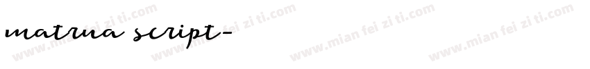 matrua script字体转换